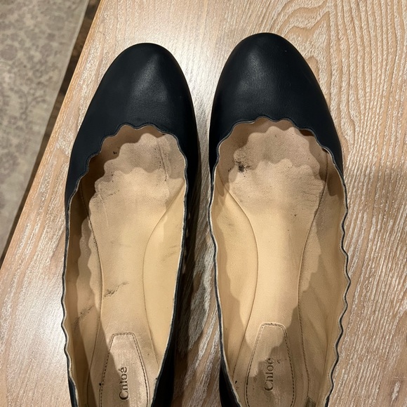 Chloe scalloped flats size 39.5 - Picture 3 of 4